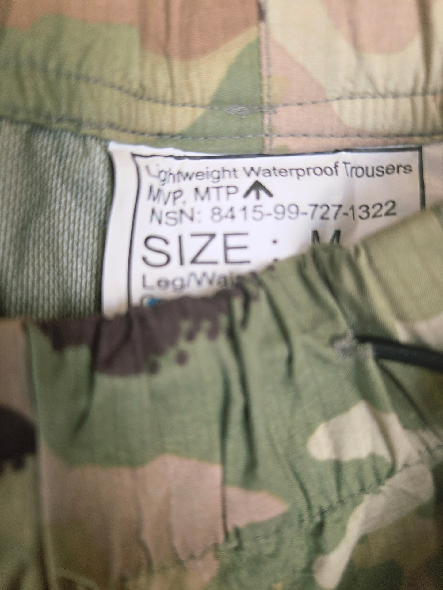 Genuine British Army Lightweight Waterproof Trousers MVP MTP Camouflage Green Brown Gortex