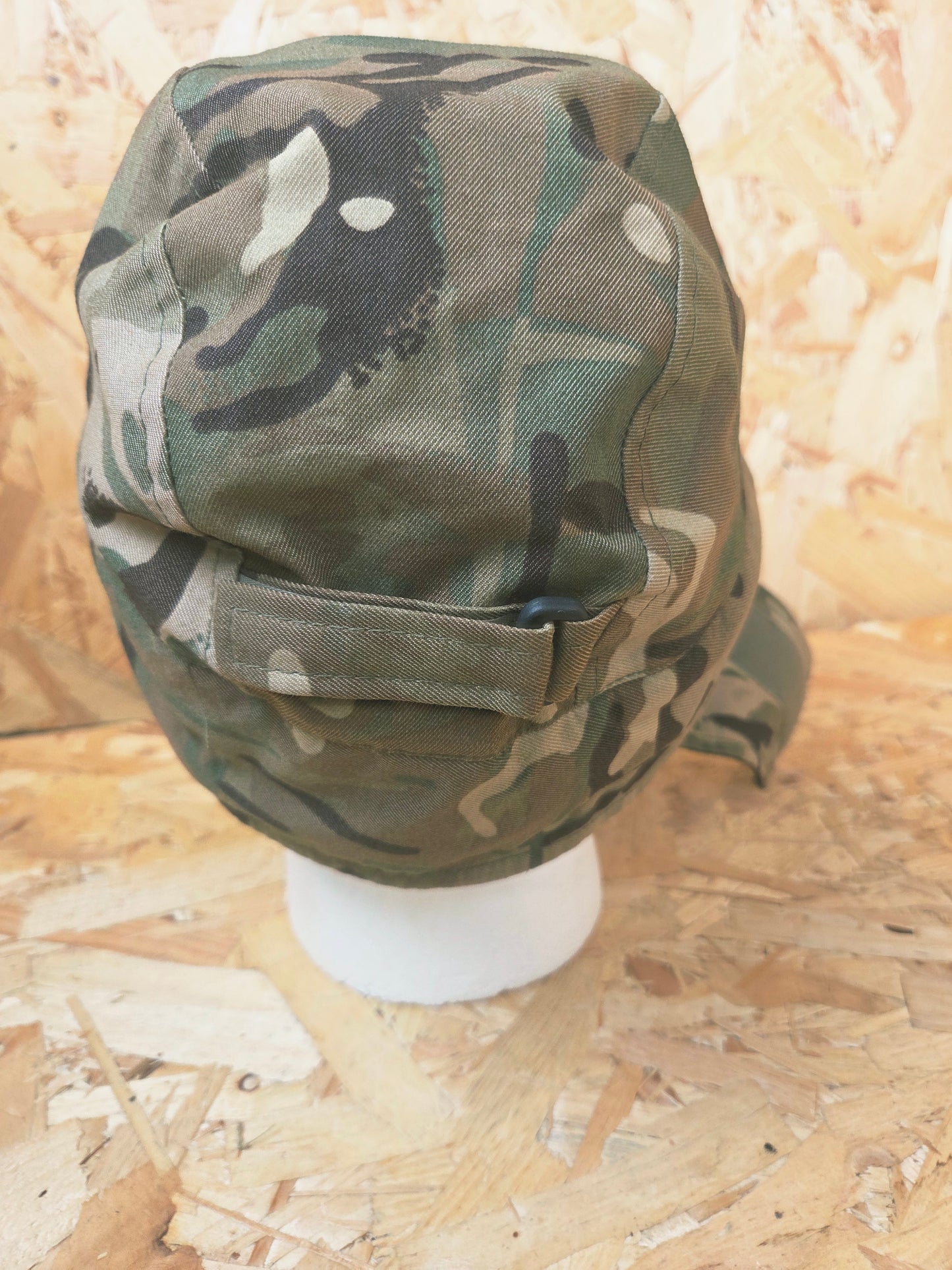 Genuine British Army MTP MVP Cold Weather Camouflage Trapper Style Cap Insulated Thermal Patrol Winter Camo Hat Black Lined Ear Flap Fleece Hat