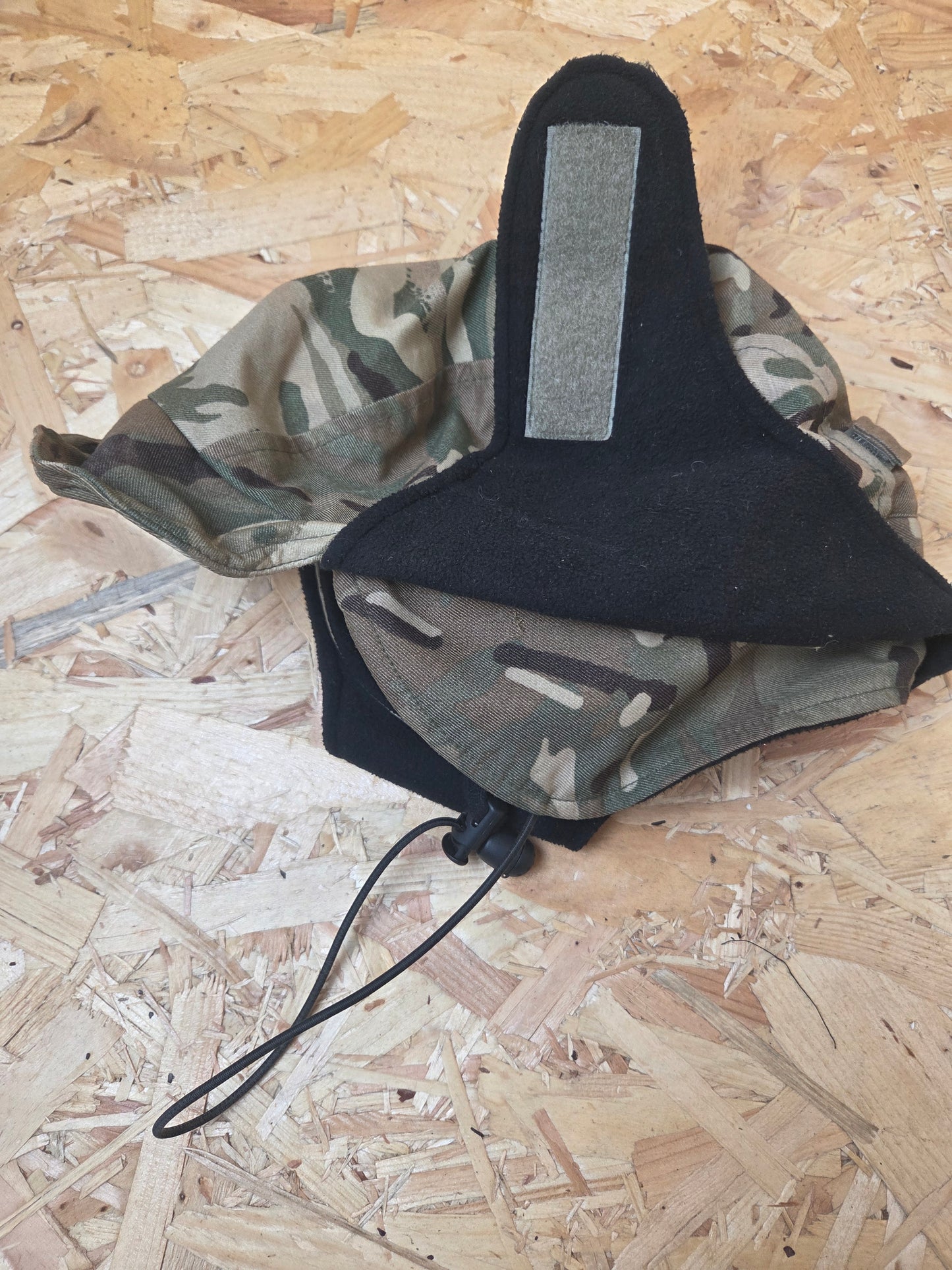 Genuine British Army MTP MVP Cold Weather Camouflage Trapper Style Cap Insulated Thermal Patrol Winter Camo Hat Black Lined Ear Flap Fleece Hat