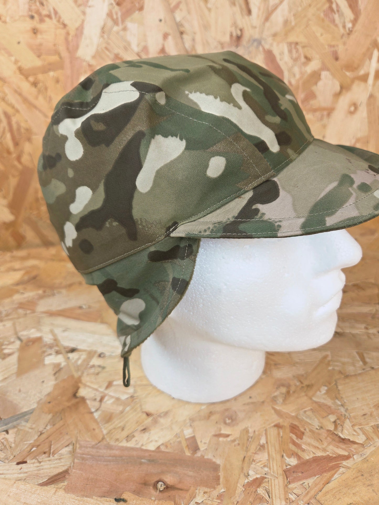 Genuine British Army MTP MVP Cold Weather Camouflage Cap Insulated Thermal Patrol Winter Camo Hat Light Green Ear Flap Fleece Hat