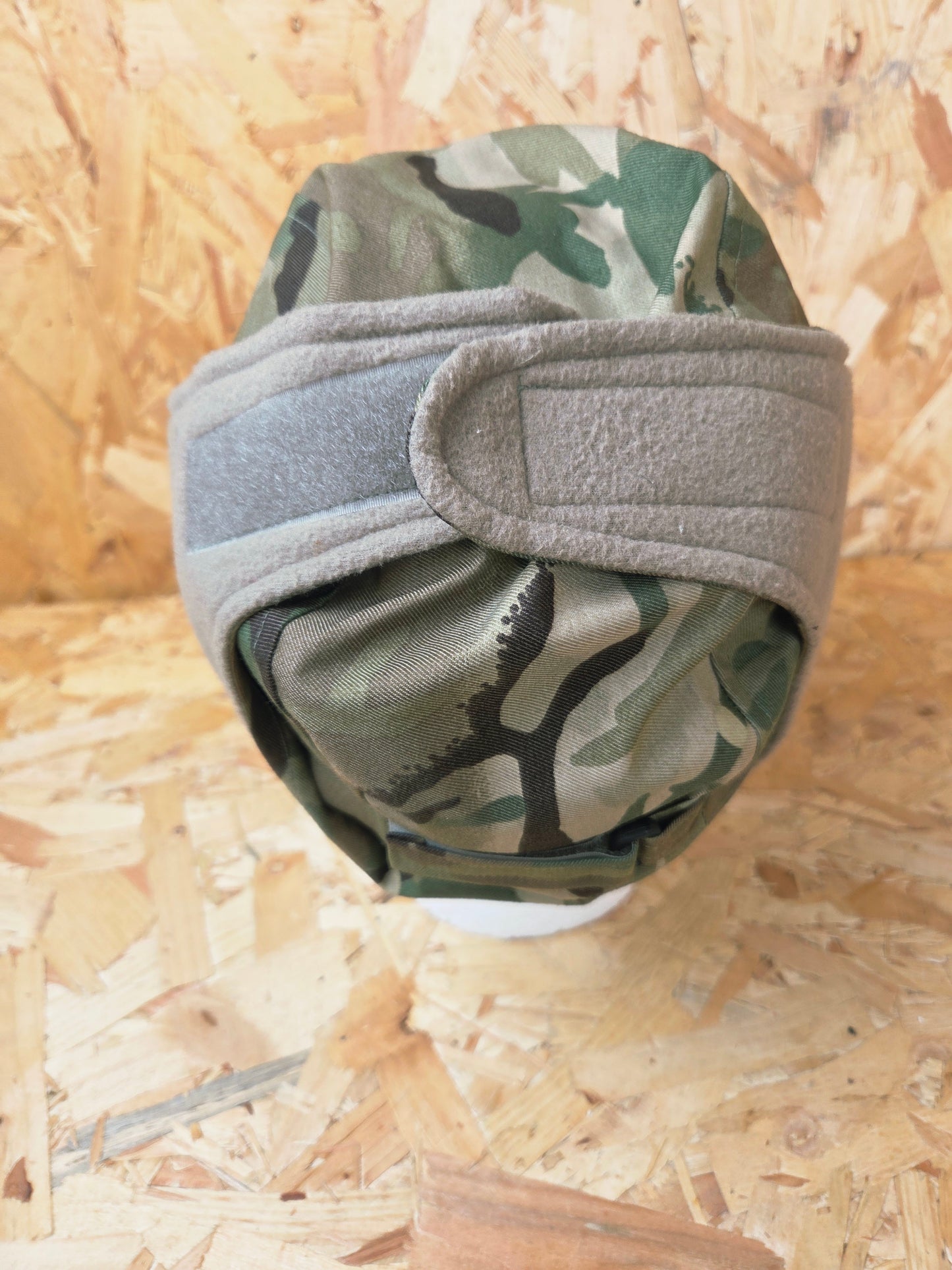 Genuine British Army MTP MVP Cold Weather Camouflage Trapper Style Cap Insulated Thermal Patrol Winter Camo Hat Ear Flap Light Green Fleece Hat