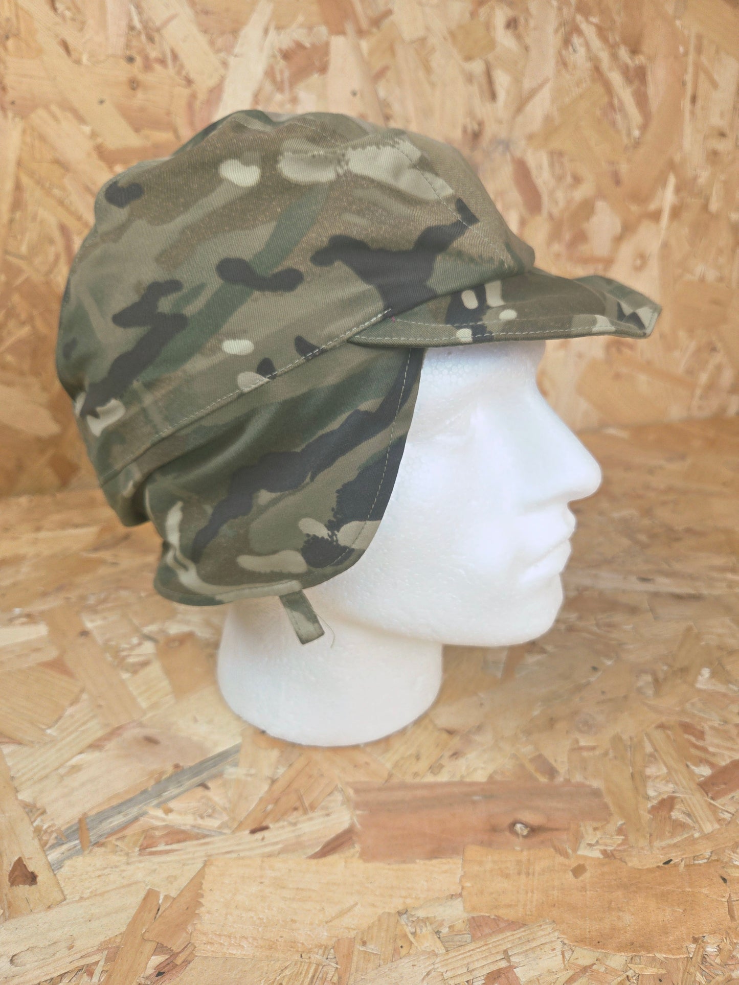 Genuine British Army MTP MVP Cold Weather Camouflage Cap Insulated Thermal Patrol Winter Camo Hat Light Green Ear Flap Fleece Hat