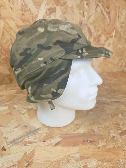 Genuine British Army MTP MVP Cold Weather Camouflage Cap Insulated Thermal Patrol Winter Camo Hat Light Green Ear Flap Fleece Hat