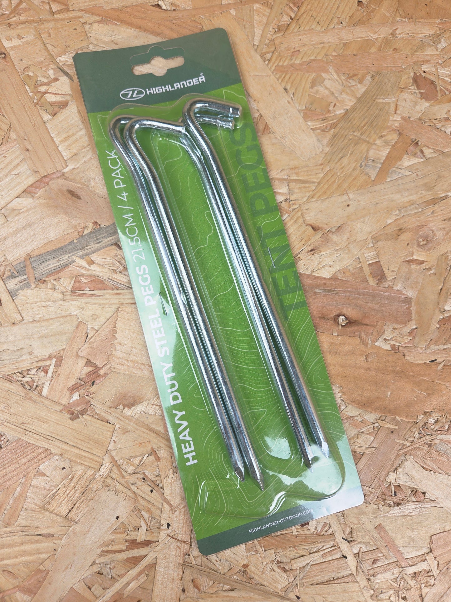 Heavy Duty Steel Pegs Pack of 4 Basha Tarp Camping Equipment Ground Steel Stakes 21.5cm