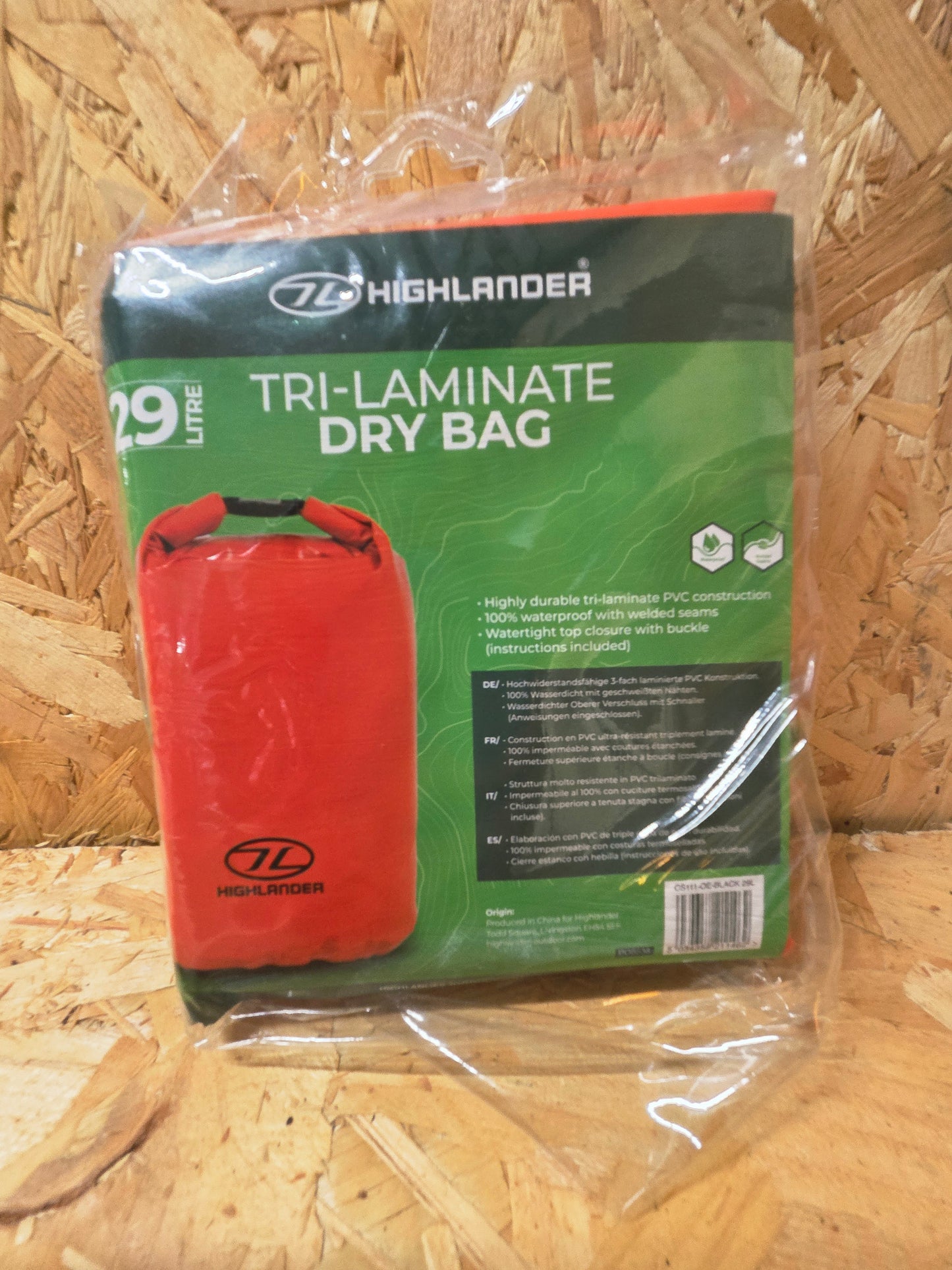Tri-Laminate Dry Bag  Roll Top Hiking Camping Storage Bag Compact Lightweight 100% Waterproof Watertight 29 Litre Orange