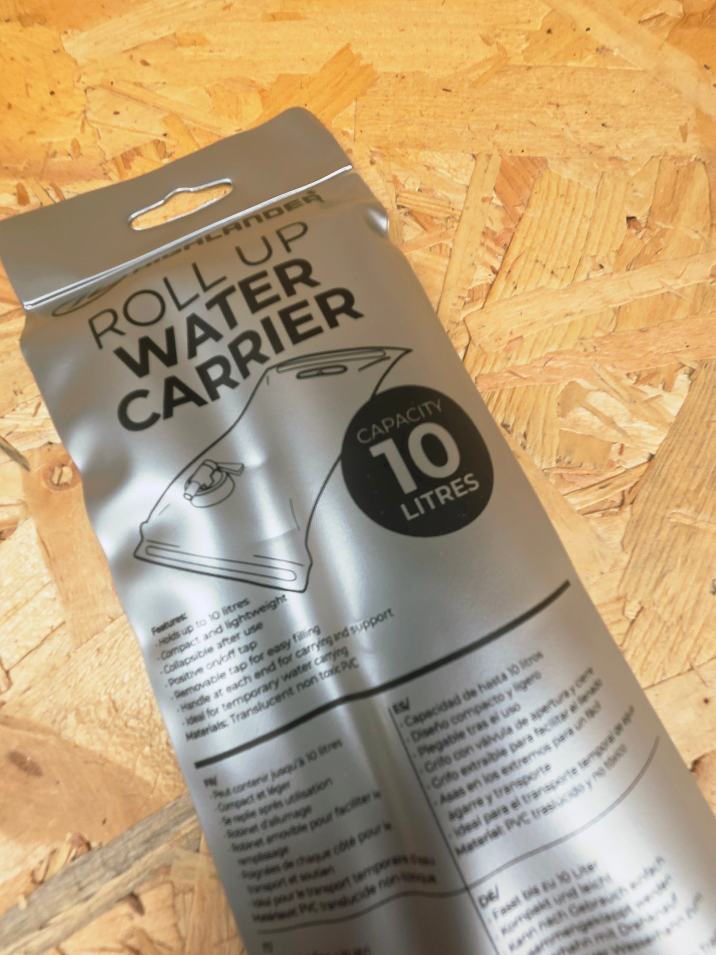Roll Up Water Carrier 10 Litre Foldable Water Storage Bag Container Camping Caravan Hiking Fold Away