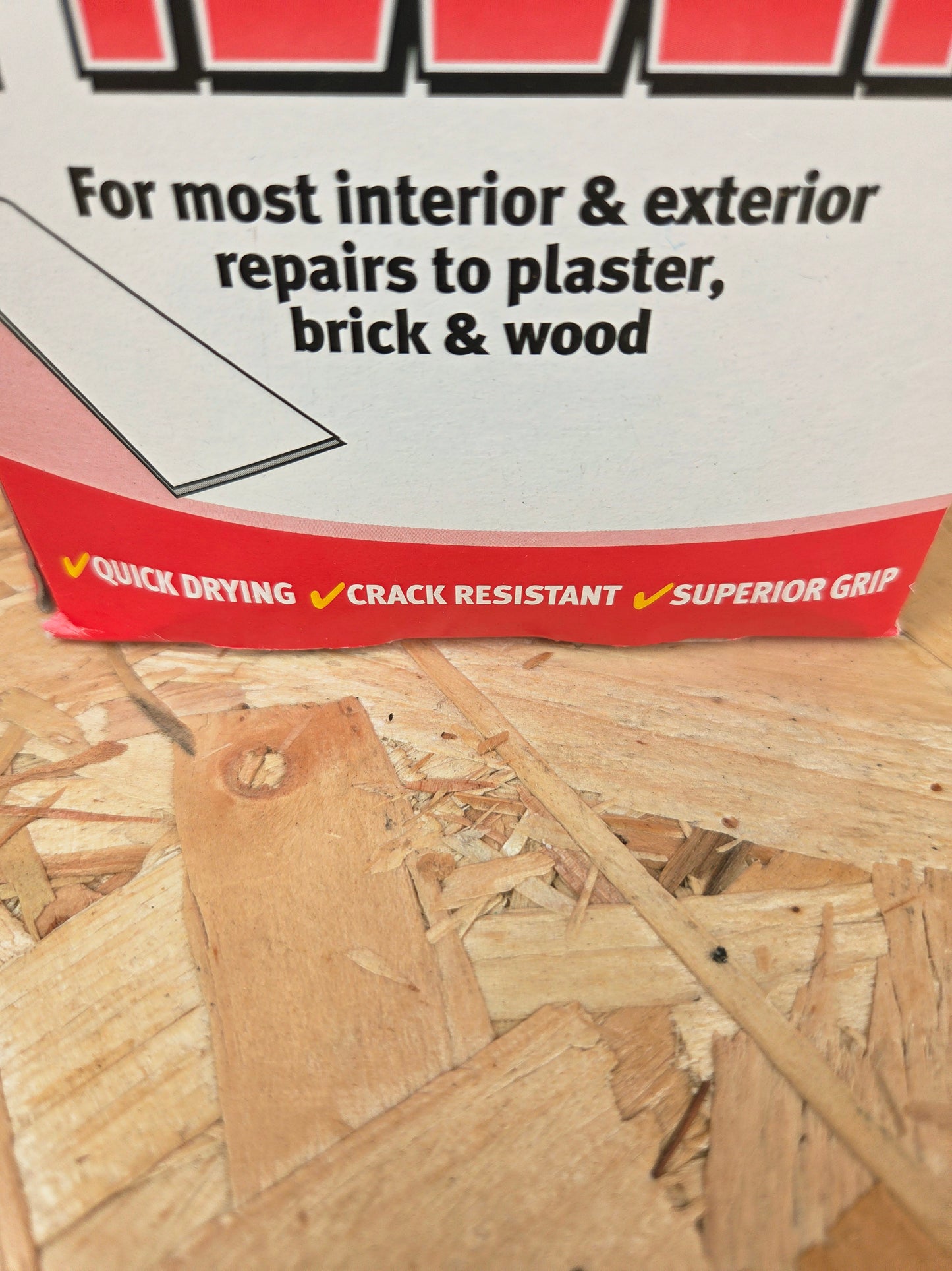 All Purpose Powder Filler Interior Exterior Repair Plaster Brick Wood Crack Hole Gaps White Extra Tough 600g
