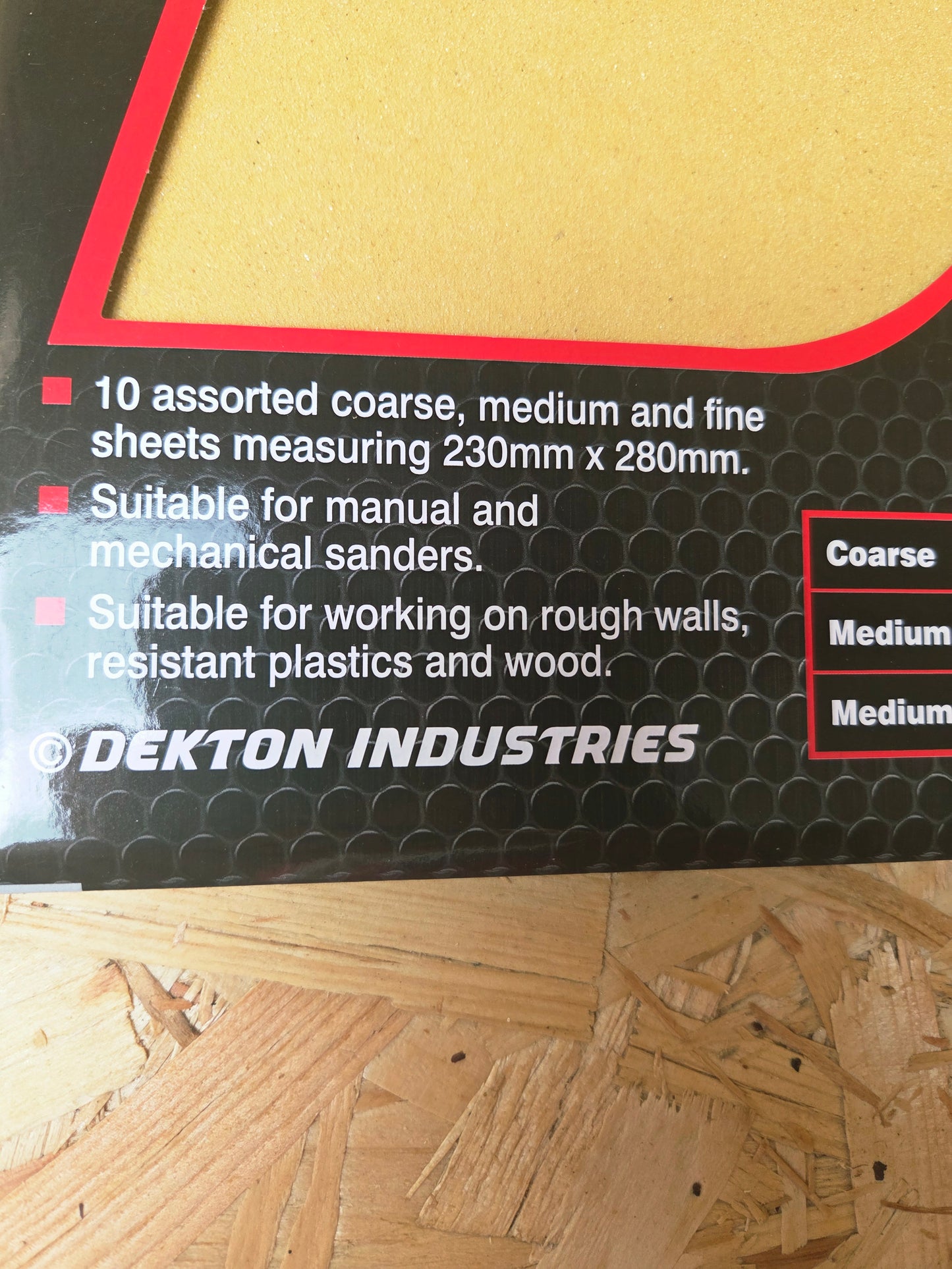 Assorted Sandpaper Coarse Medium Fine Large Sheets 230mm x 280 Manual Mechanical Rough Walls Plastics Wood x 10