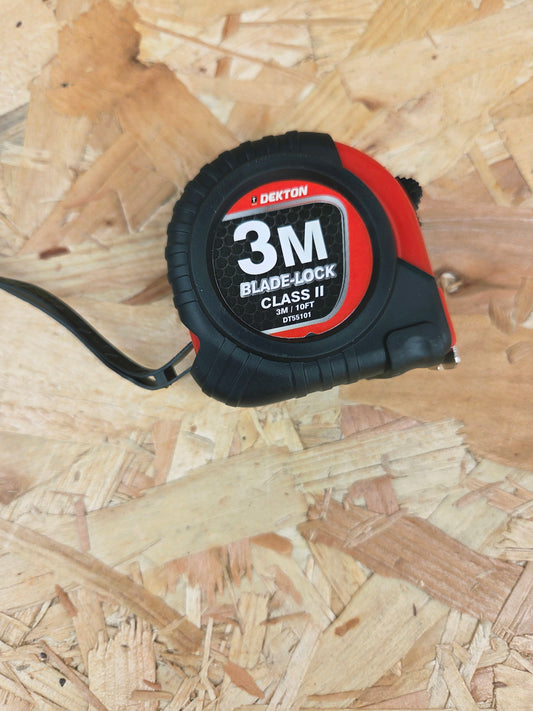 Hard Case Tape Measure 3M Blade-Lock Class 2 Anti-Slip Heavy Duty Belt Clip 19mm x 3 Meters