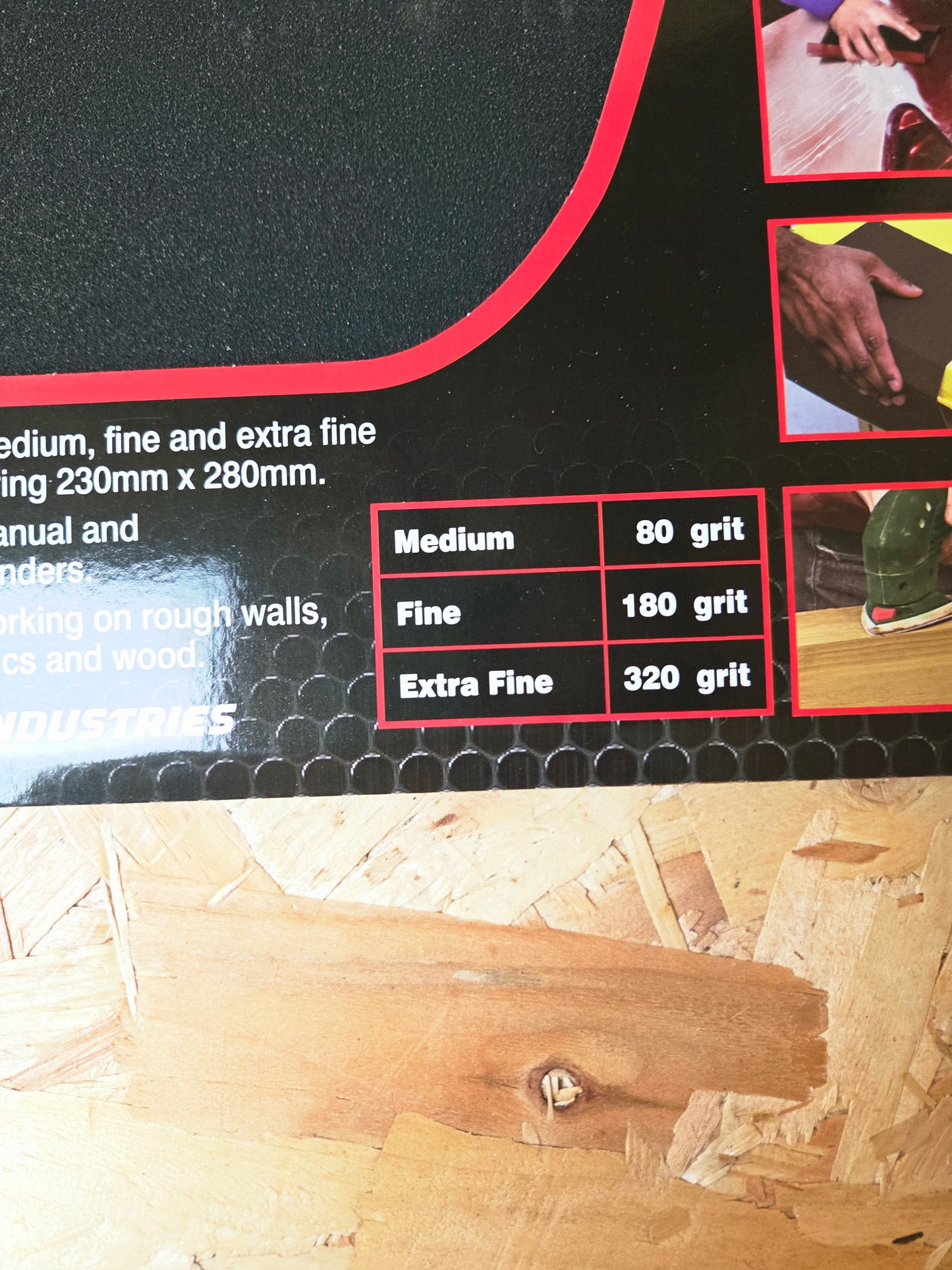 Wet & Dry Assorted Sandpaper Coarse Medium Fine Large Sheets 230mm x 280 Manual Mechanical Rough Walls Plastics Wood x 10