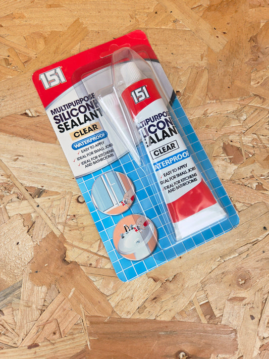 Multi Purpose Silicone Sealant Clear Waterproof Kitchen Bathroom Sealer Repairs 70g