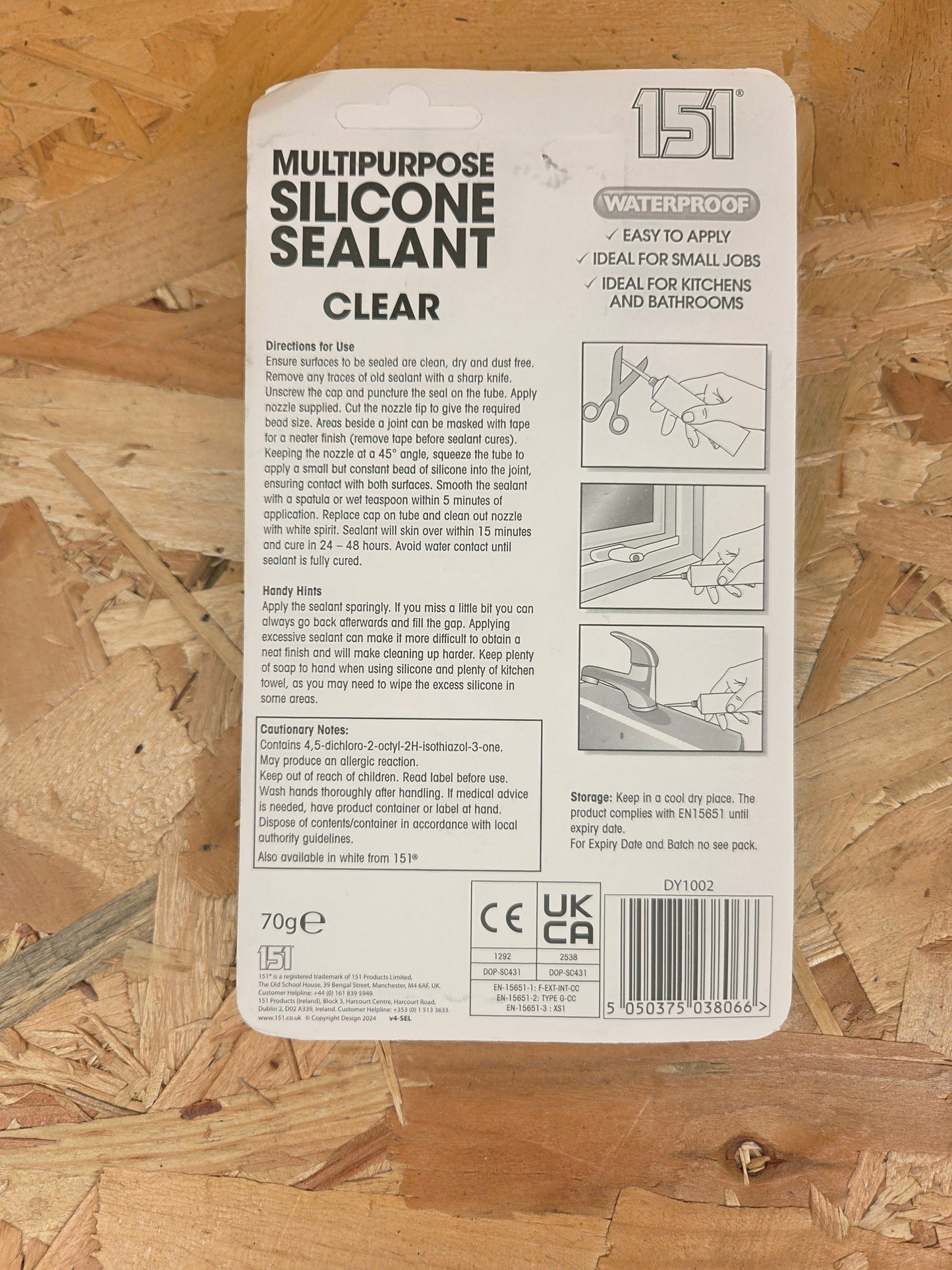 Multi Purpose Silicone Sealant Clear Waterproof Kitchen Bathroom Sealer Repairs 70g