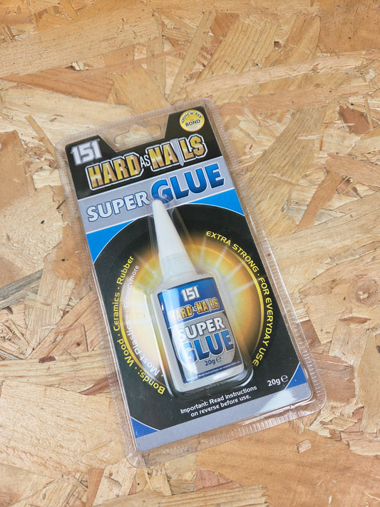 Hard as Nails Super Glue Fast Bond Wood Ceramics Rubber Extra Strong Adhesive 20g