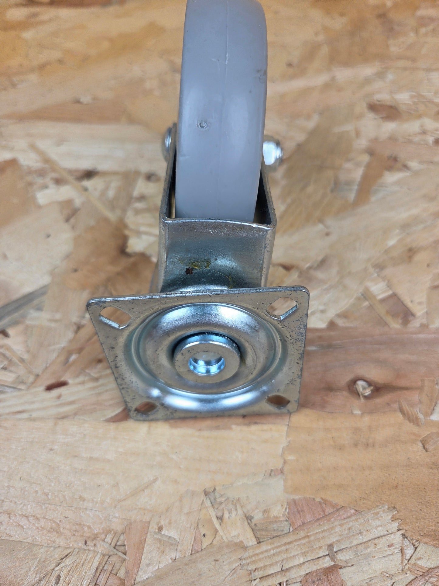 Swivel Plate Castor Wheel 360 Swivel Grey Rubber Heavy Duty Trolley Furniture Caster 100mm