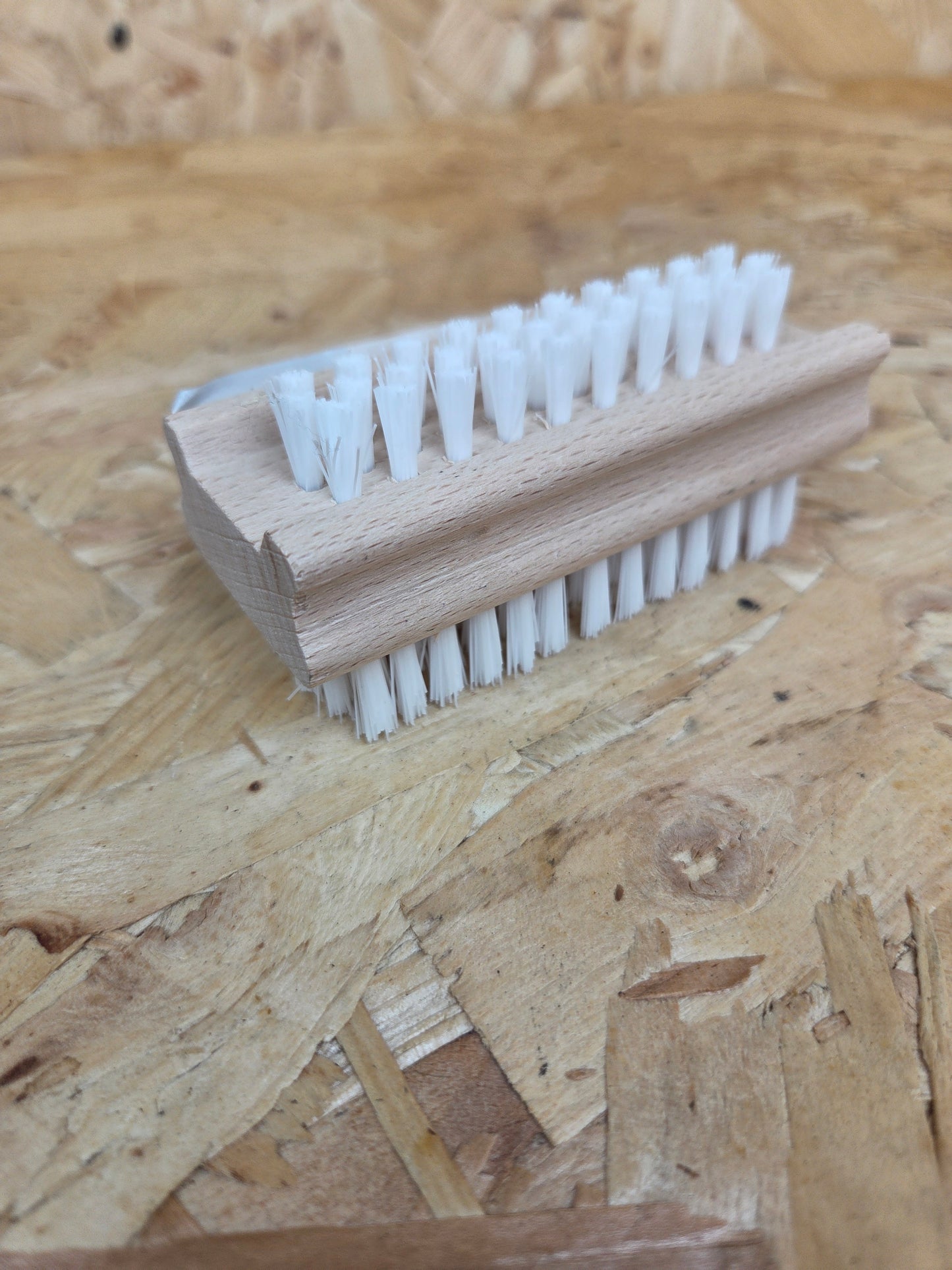 Wooden Double Sided Nail Brush Scrubbing Cleaning Scrubber Natural Wood Bristle Hand Cleaning Tool