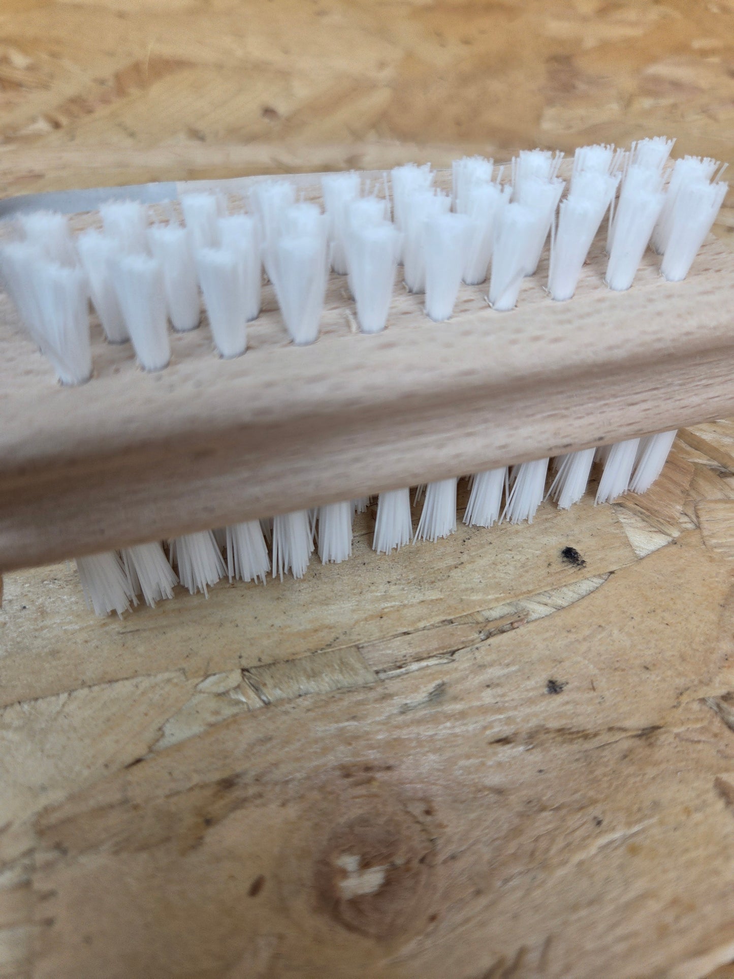 Wooden Double Sided Nail Brush Scrubbing Cleaning Scrubber Natural Wood Bristle Hand Cleaning Tool