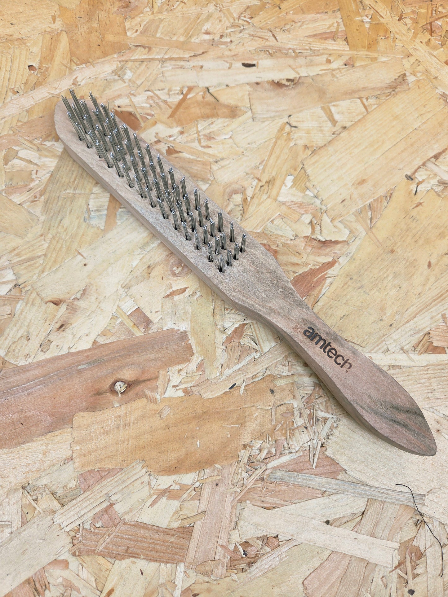 Wire Brush Wooden Handle Steel Wire Cleaning Brush Metal BBQ Tools Workshop Garage Remove Rust Paint Corrosion Heavy Duty 29cm