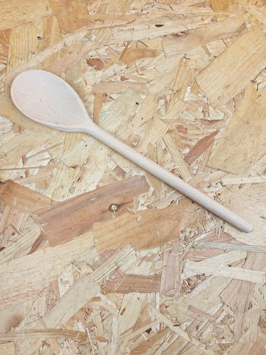 Beech Wooden Spoon Cooking Kitchen Utensil Turner Stirrer Natural Cooking Heat Safe 12"