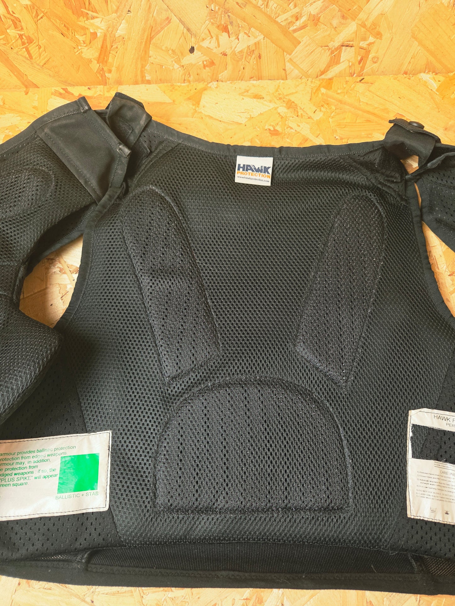 Genuine Police Hawk Cooneen Body Armour Cover Female NIJ Level 2 HG1 KR1 Covert Stab Vest Black with Check Carrier 35" Regular
