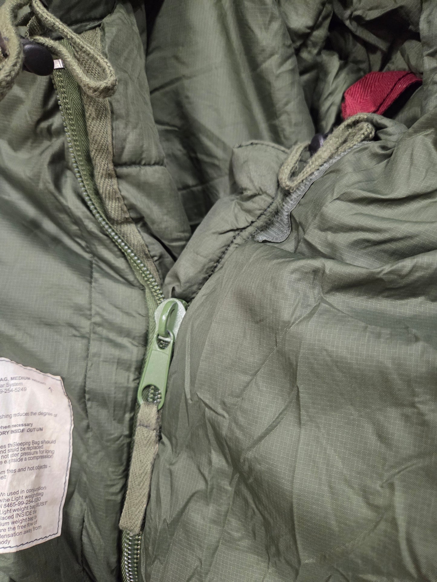 Genuine British Army Issue Modular Medium Weight Sleeping Bag Olive Green Ripstop