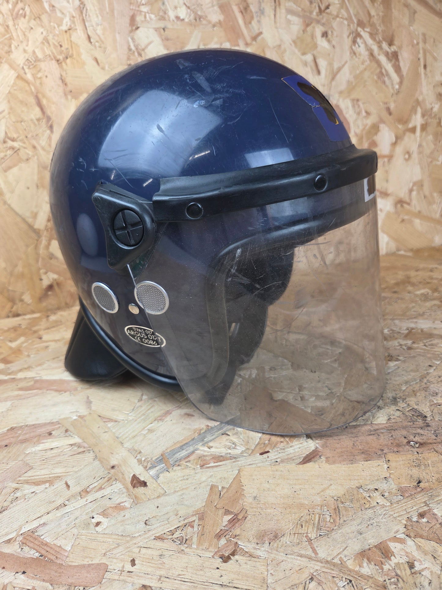 Genuine British Police Riot Helmet with Visor Public Order Safety Protection Airsoft Paintball
