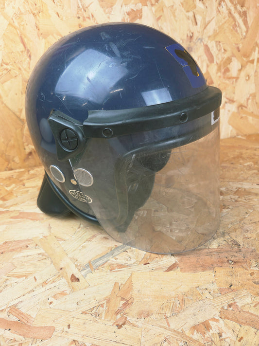 Genuine British Police Riot Helmet with Visor Public Order Safety Protection Airsoft Paintball