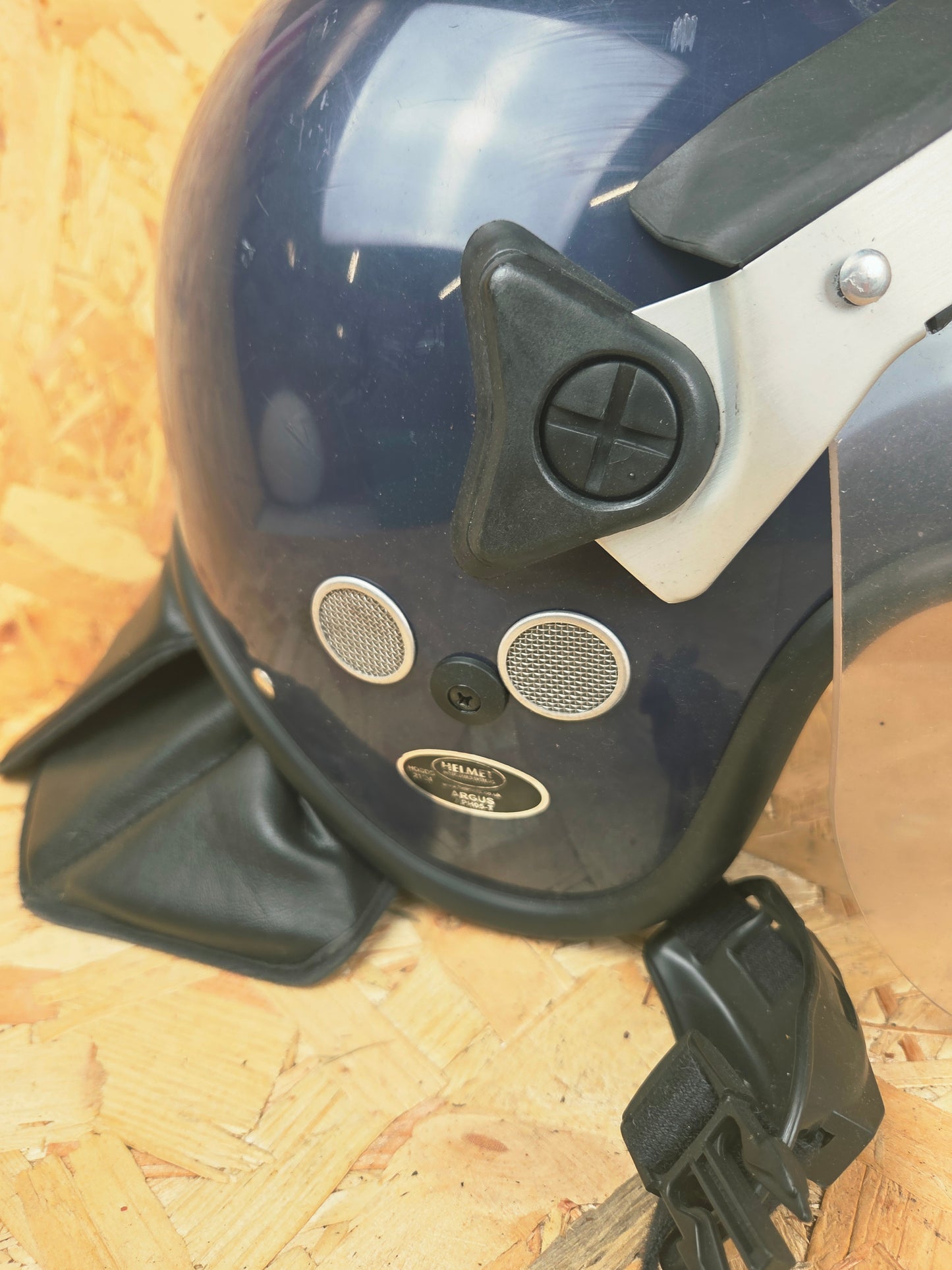 Genuine British Police Riot Helmet with Visor Public Order Safety Protection Airsoft Paintball