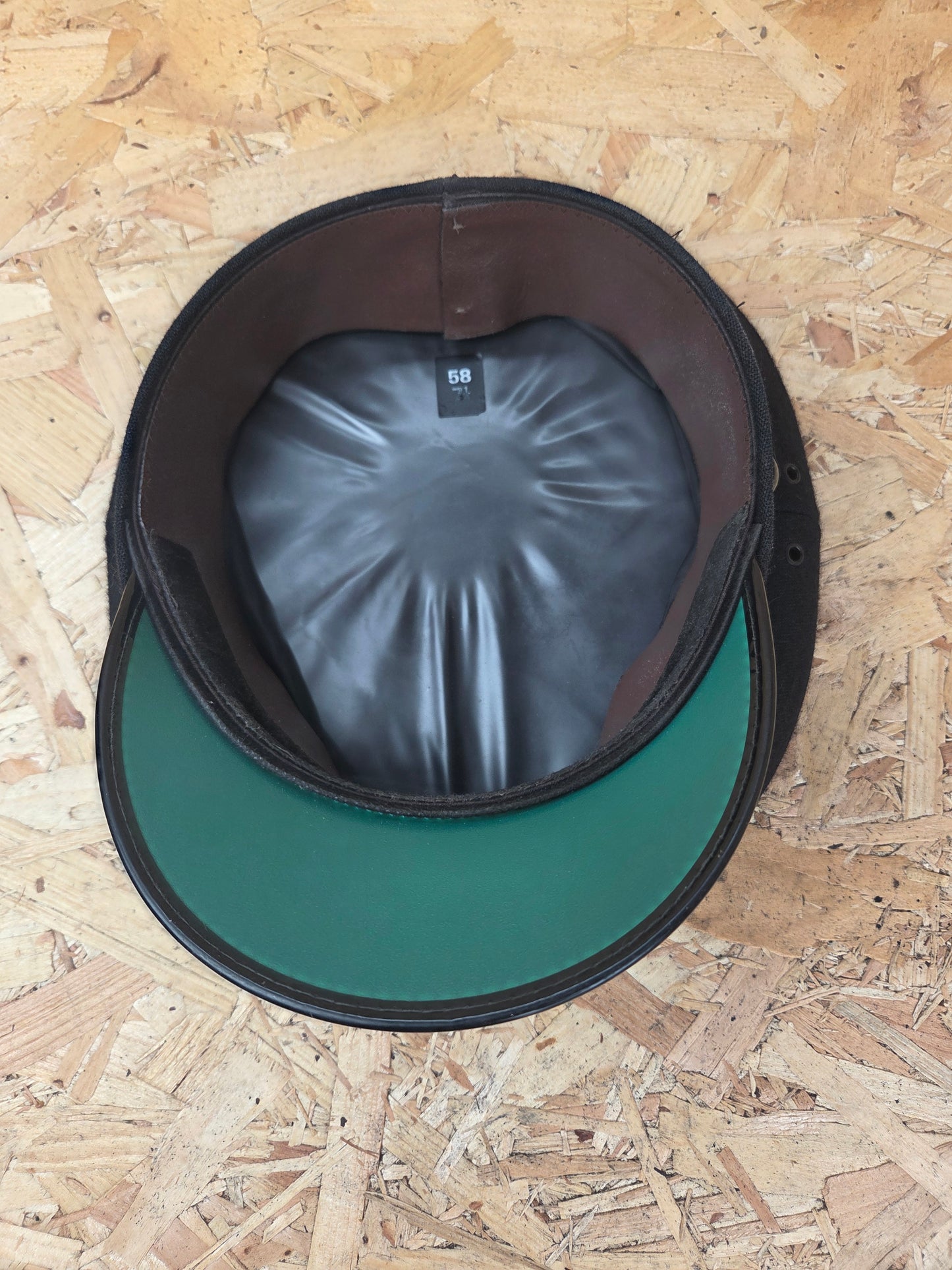 British Police PCSO Black Peaked Cap - Royal Blue Band