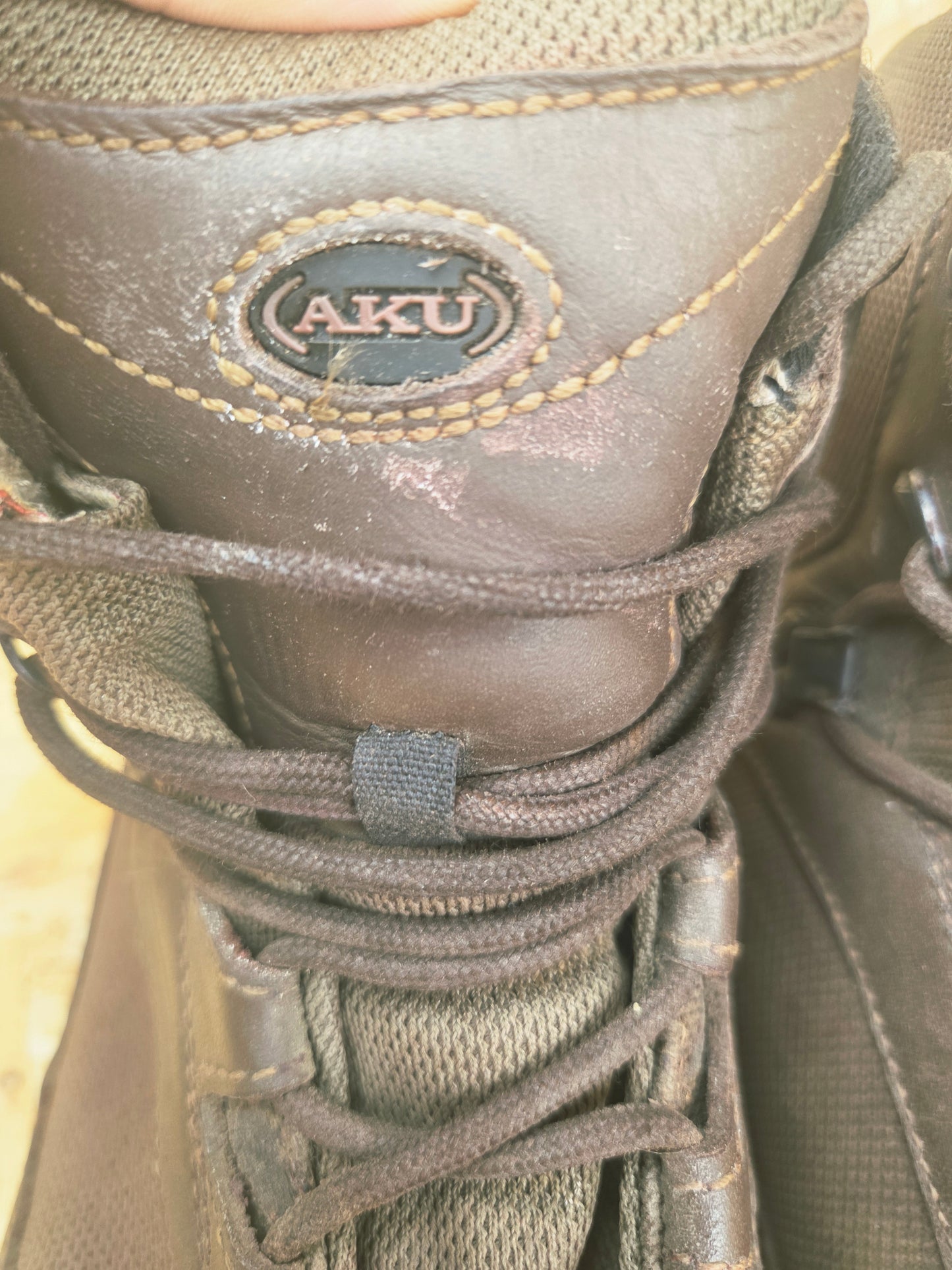 Genuine AKU Military Leather Hiking Boots Brown Cadet Outdoor Walking Patrol Lightweight Footwear UK 12