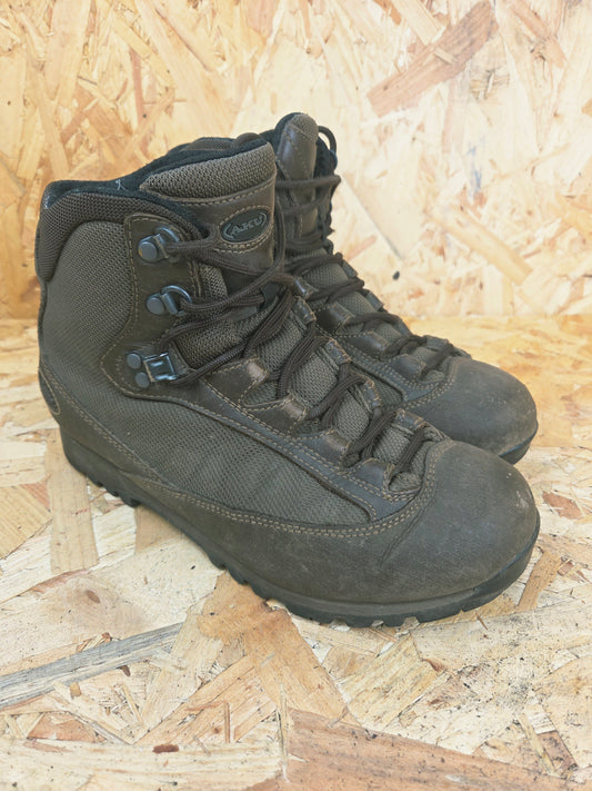 Genuine AKU Military Leather Hiking Boots Brown Cadet Outdoor Walking Patrol Lightweight Footwear UK 6