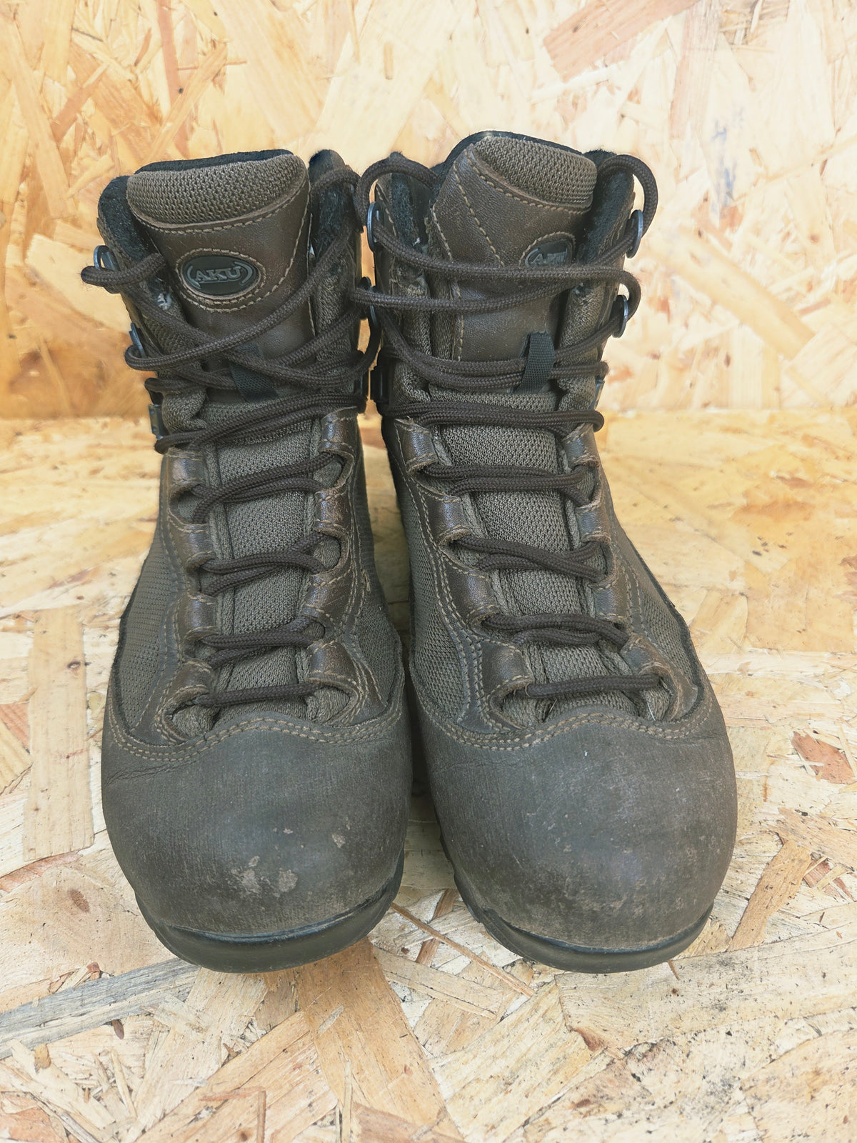 Genuine AKU Military Patrol Leather Hiking Boots - Brown Lightweight UK 6