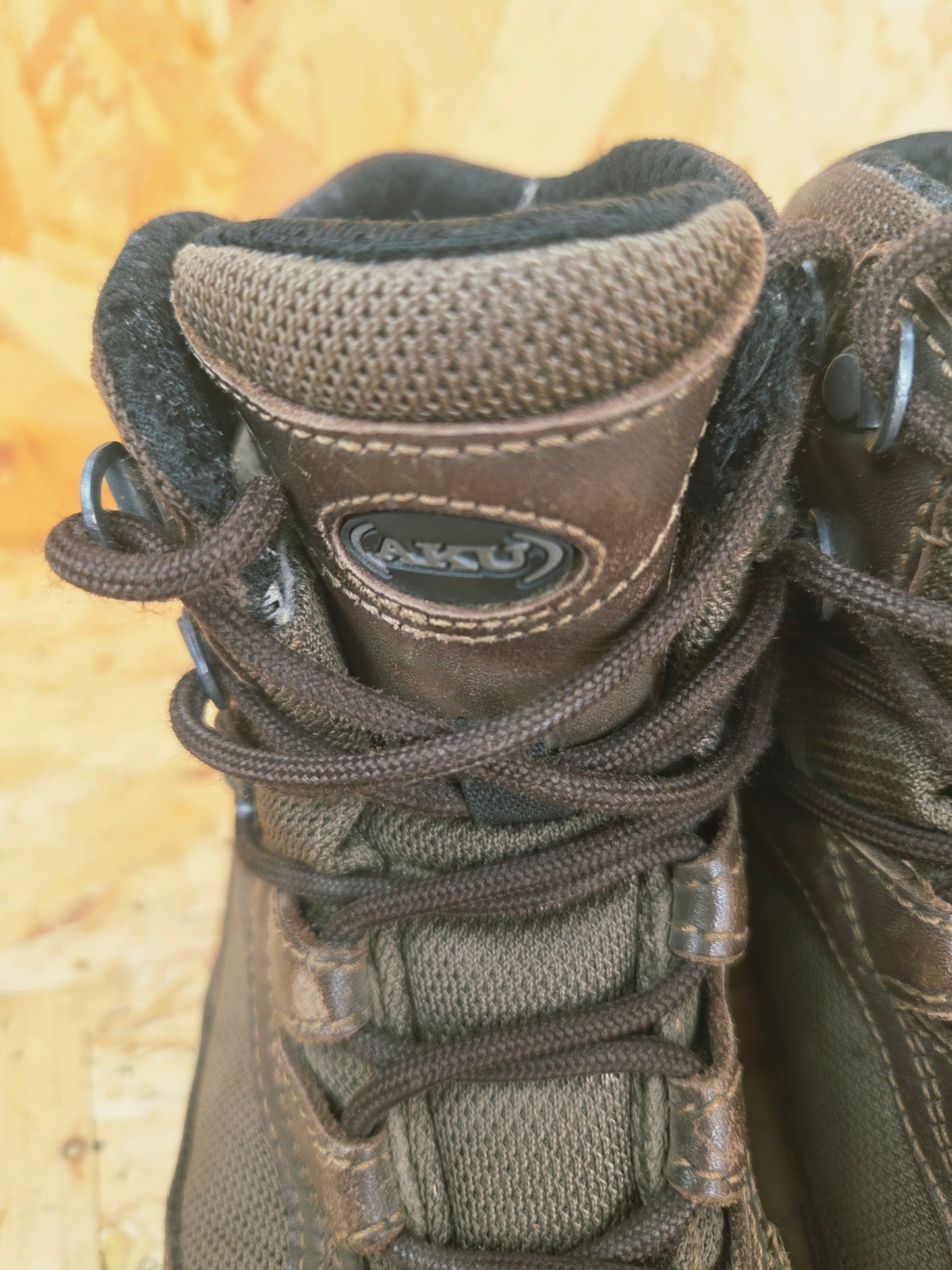 Genuine AKU Military Patrol Leather Hiking Boots - Brown Lightweight UK 6