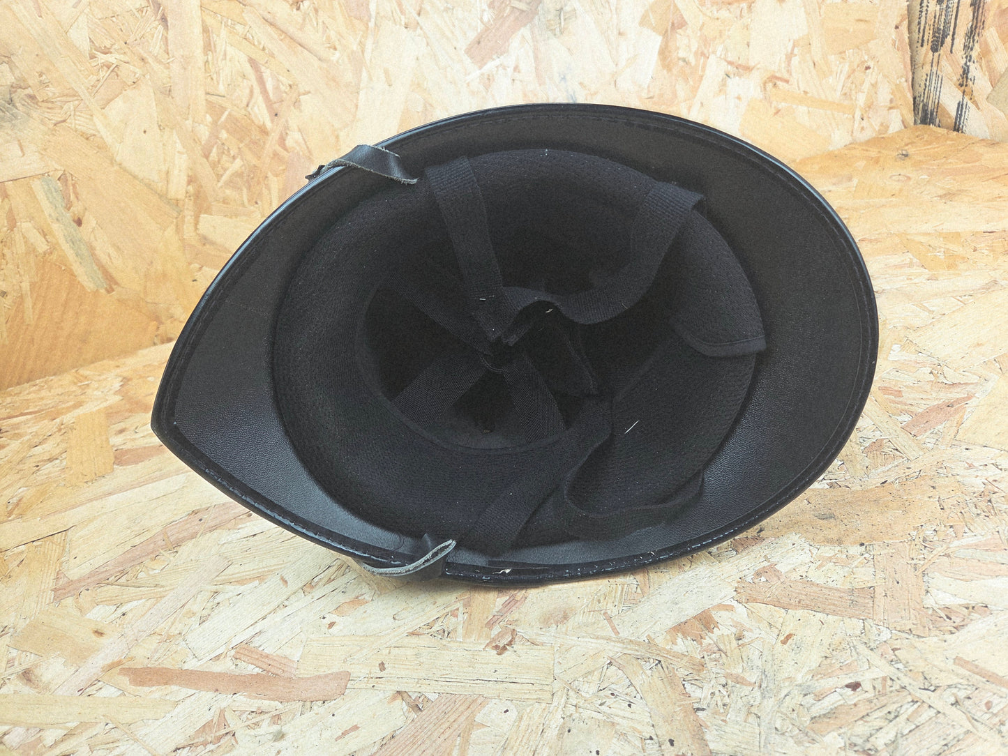 British Police Custodian Ball Top Topped Helmet Black Band Bobby Hat Fancy Dress TV Film Collector