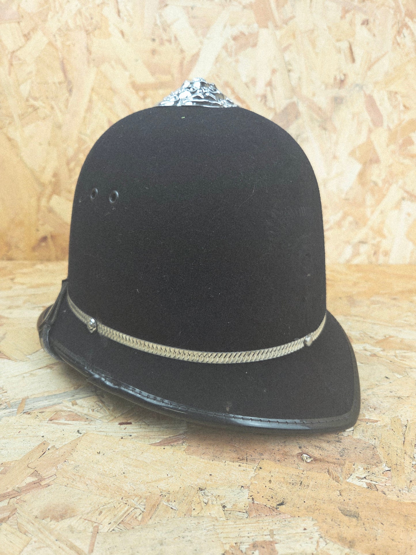 British Police Custodian Rose Top Topped Helmet Black Band Bobby Hat Fancy Dress TV Film Collector Size 59 *LAST ONE*