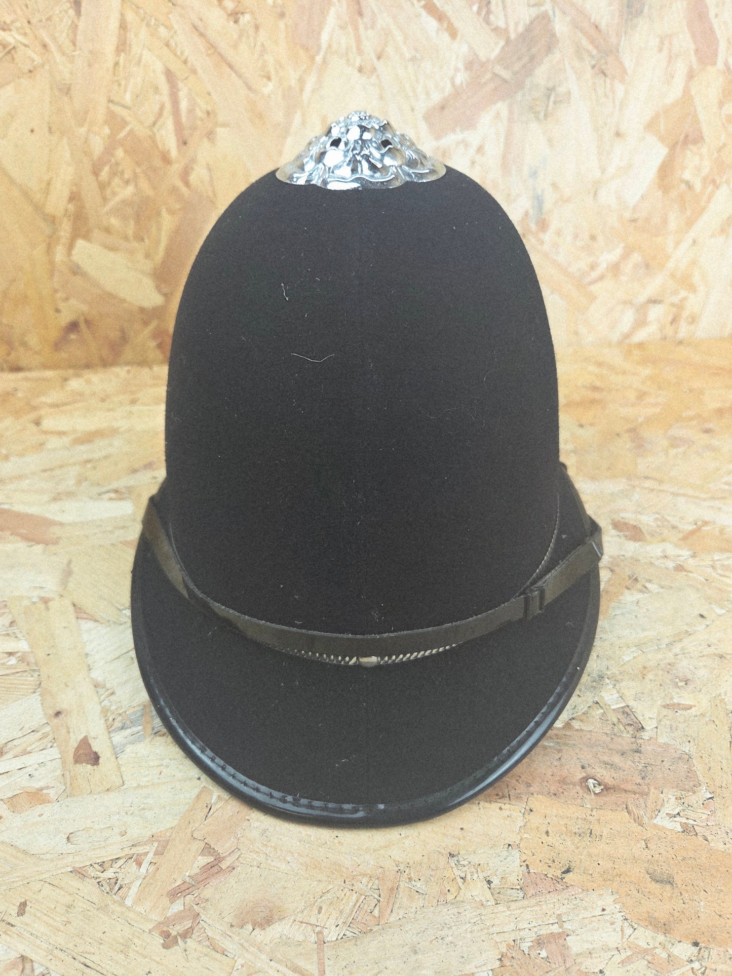 British Police Custodian Rose Top Topped Helmet Black Band Bobby Hat Fancy Dress TV Film Collector Size 59 *LAST ONE*