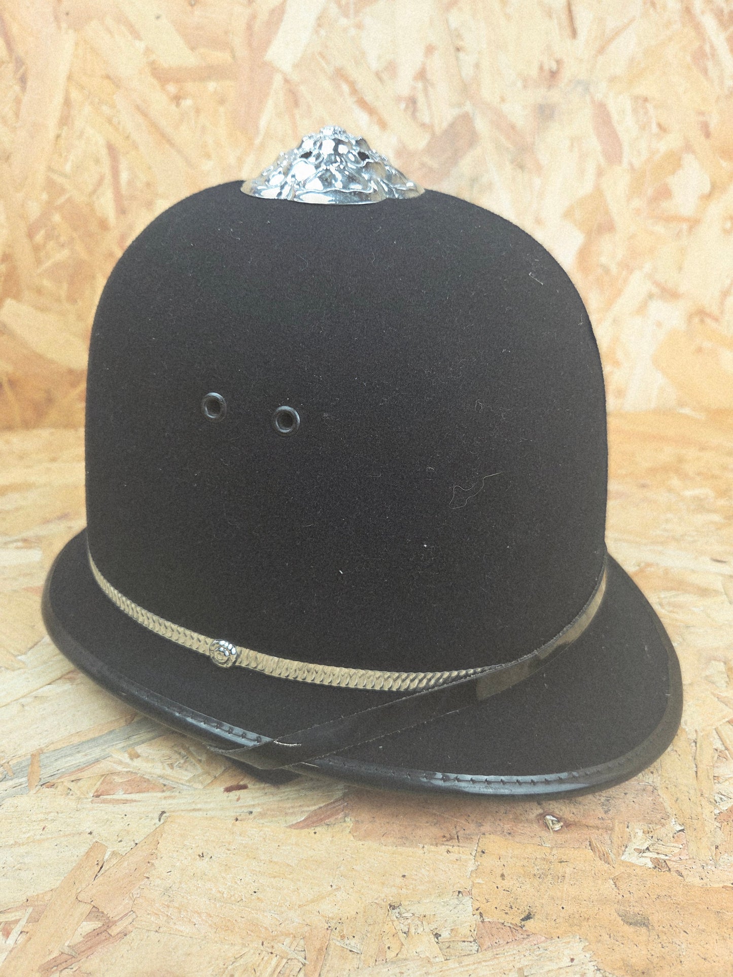 British Police Custodian Rose Top Topped Helmet Black Band Bobby Hat Fancy Dress TV Film Collector Size 59 *LAST ONE*