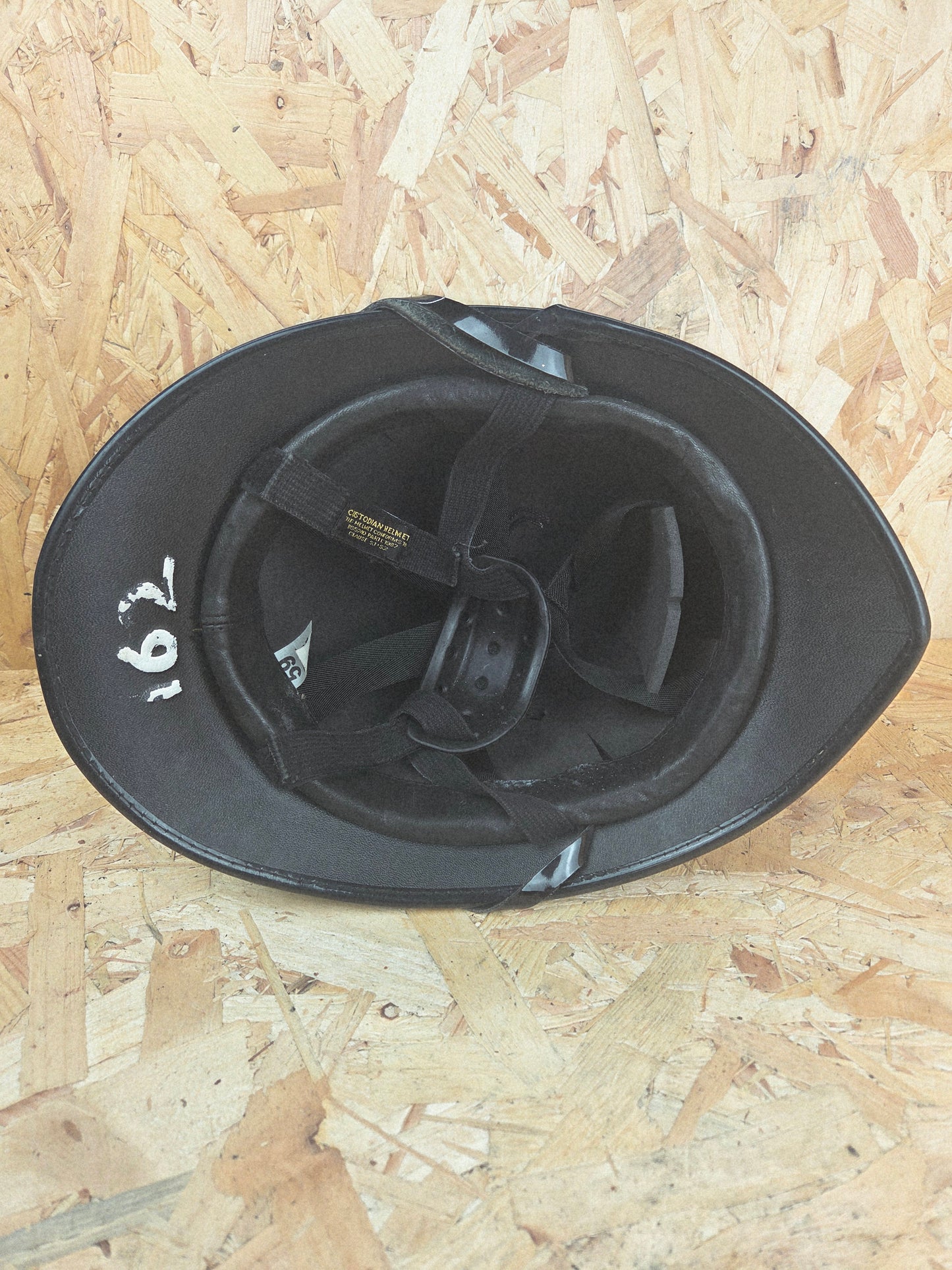 British Police Custodian Rose Top Topped Helmet Black Band Bobby Hat Fancy Dress TV Film Collector Size 59 *LAST ONE*