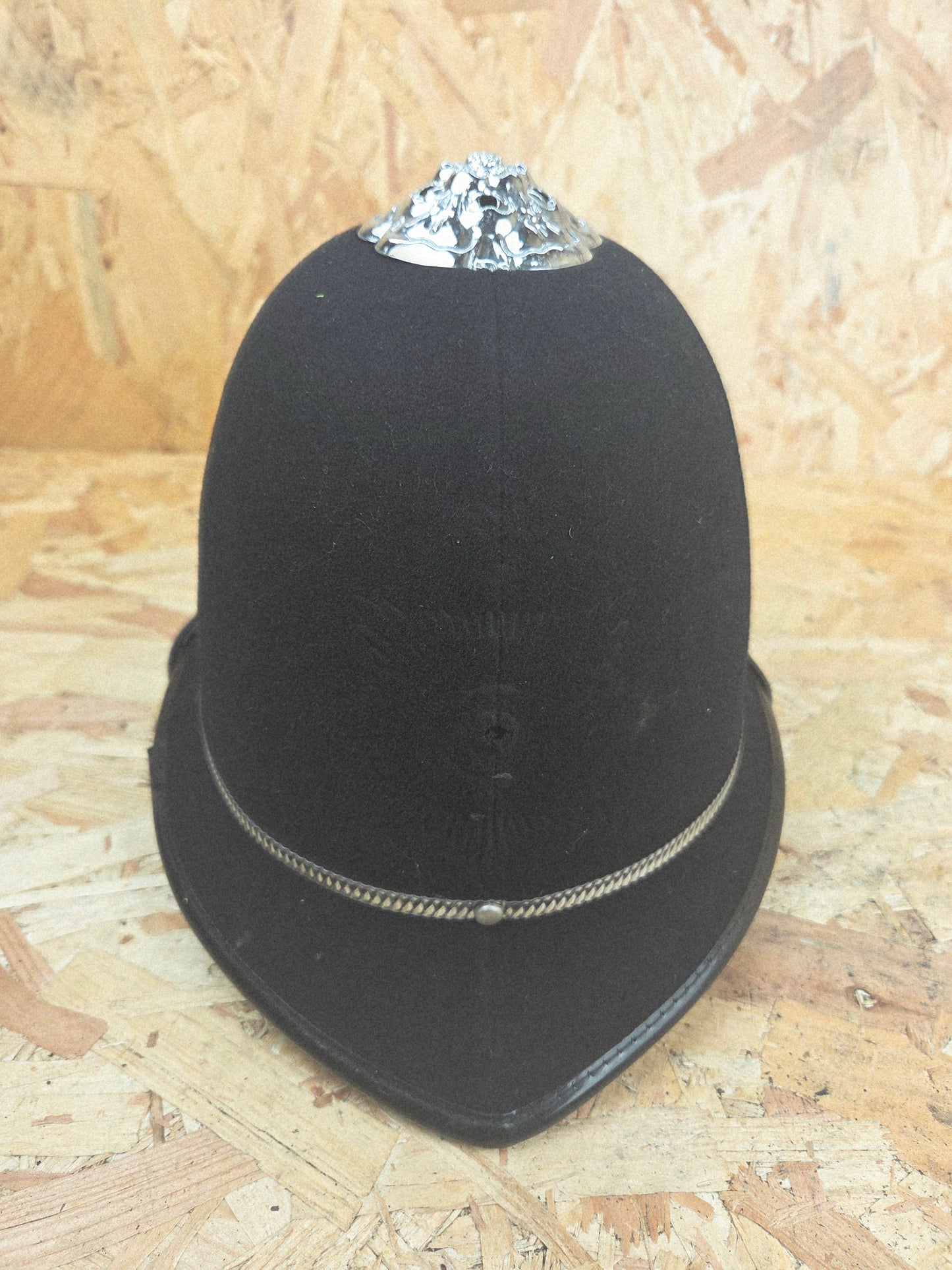 British Police Custodian Rose Top Topped Helmet Black Band Bobby Hat Fancy Dress TV Film Collector Size 59 *LAST ONE*
