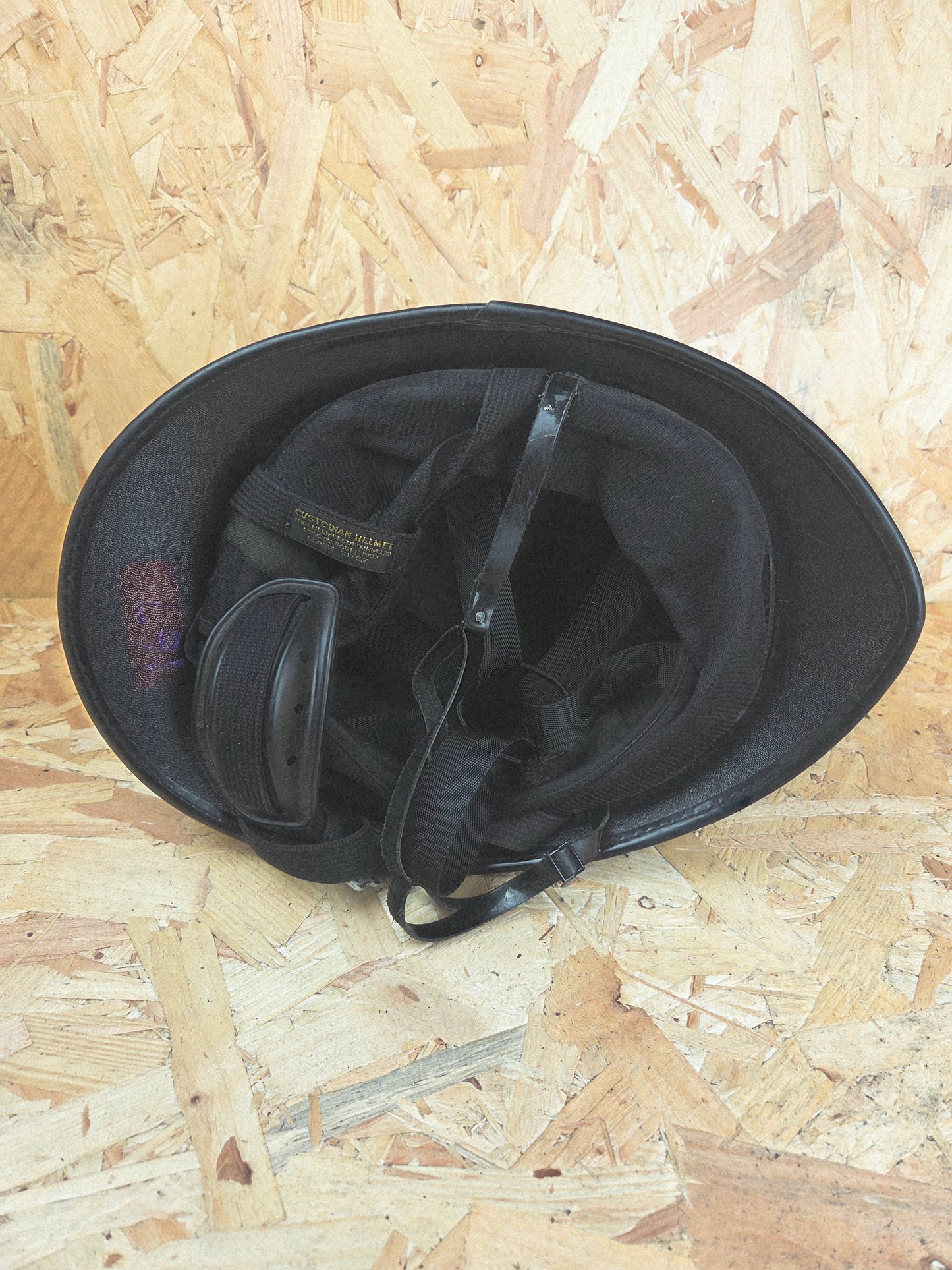 British Police Custodian Ball Top Topped Helmet Black Band Bobby Hat Fancy Dress TV Film Collector