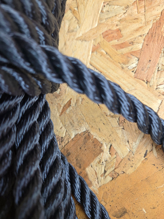 Polyester Rope 3 Strand Navy Blue 12mm x 20m Strong Heavy Duty Boating DIY Camping Garden Mooring Boat Chandlery