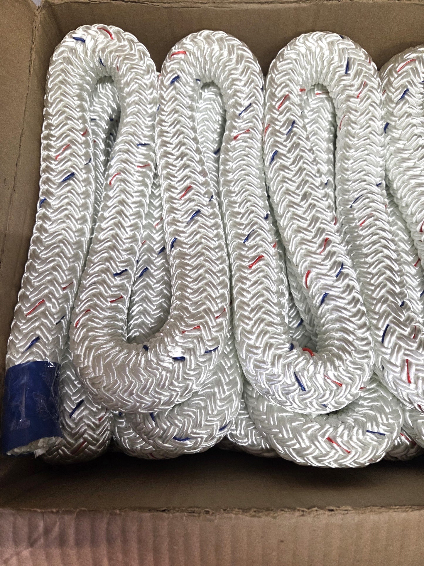 Polyester Rope Double Braid White 32mm x 13m Strong Heavy Duty Boating DIY Camping Garden Mooring Boat Chandlery