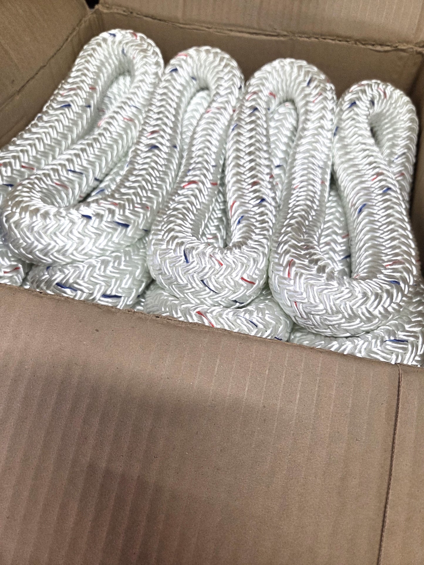 Polyester Rope Double Braid White 32mm x 13m Strong Heavy Duty Boating DIY Camping Garden Mooring Boat Chandlery