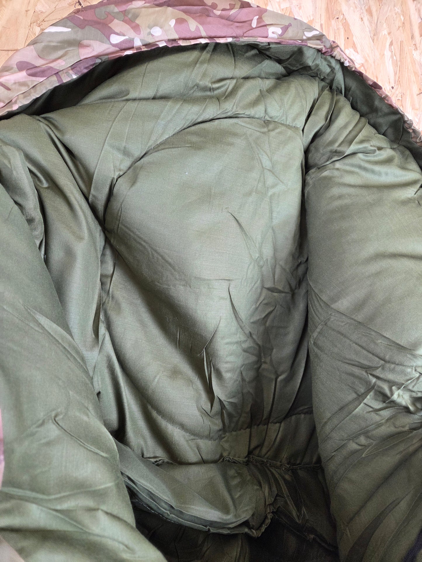 Military Style Sleeping Bag With Bag Stuff Sack Camouflage BTP British Terrain Pattern Camping Cadet Bushcraft Festivals Hiking