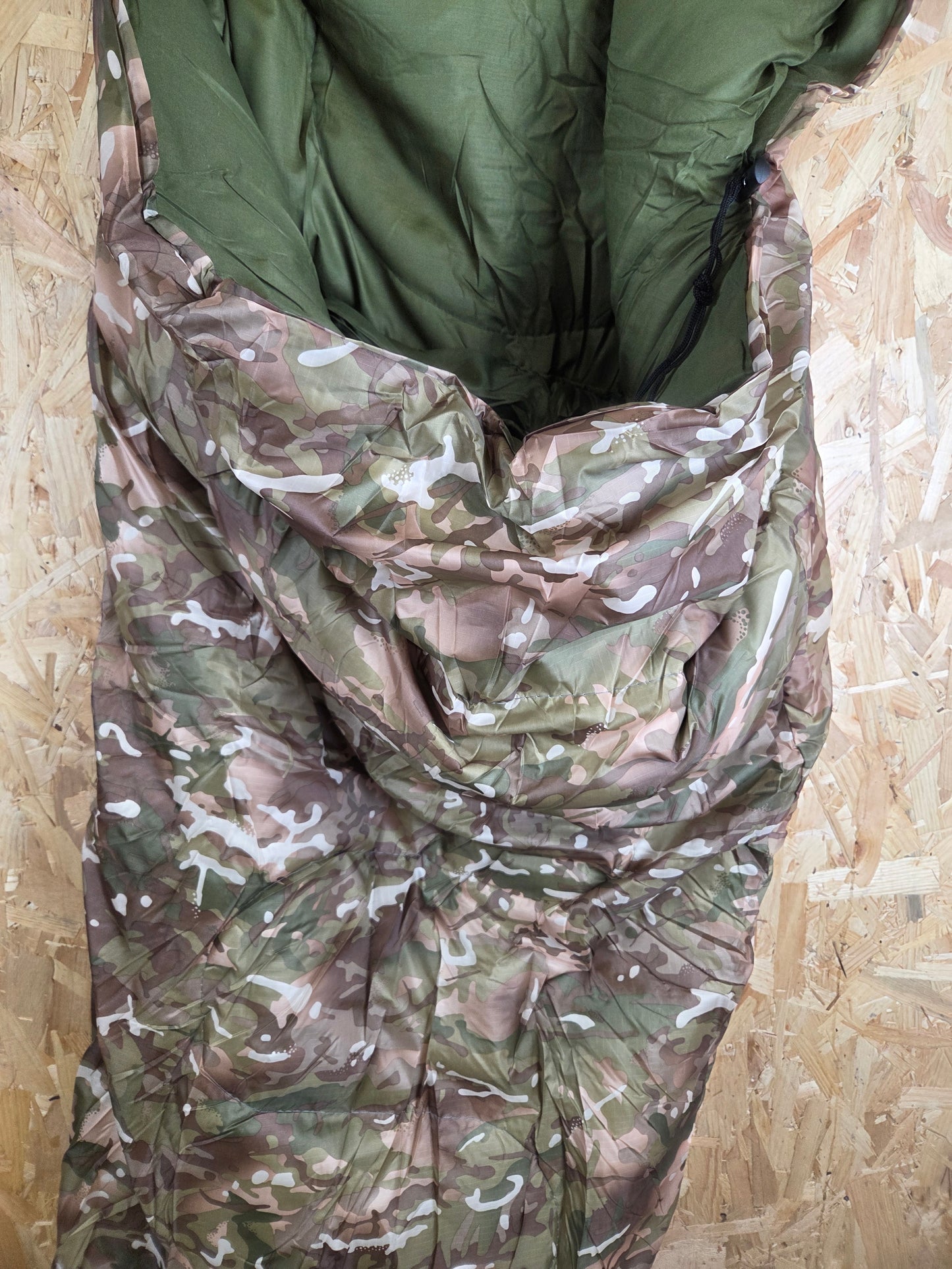 Military Style Sleeping Bag With Bag Stuff Sack Camouflage BTP British Terrain Pattern Camping Cadet Bushcraft Festivals Hiking