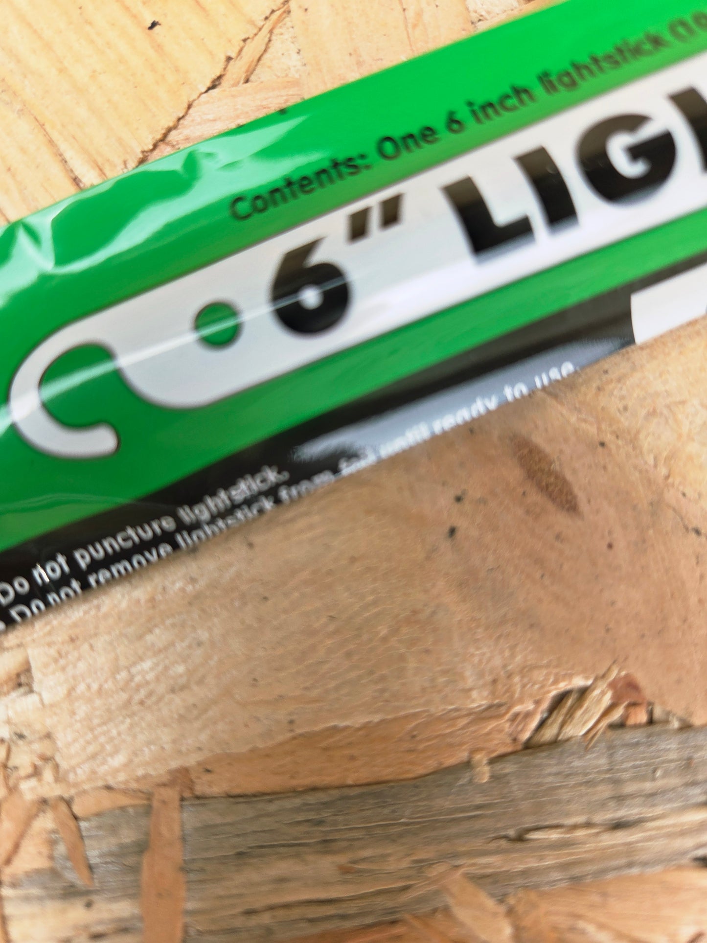 Lightstick Glow Stick Torch Pocket Hiking Safety Light Visibility Camping Wand Green 6"