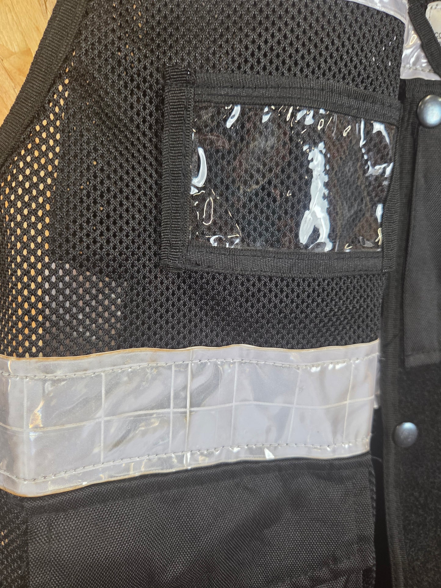 Black Security Tactical Vest With Klickfast Docks and Reflective Strips - One Size