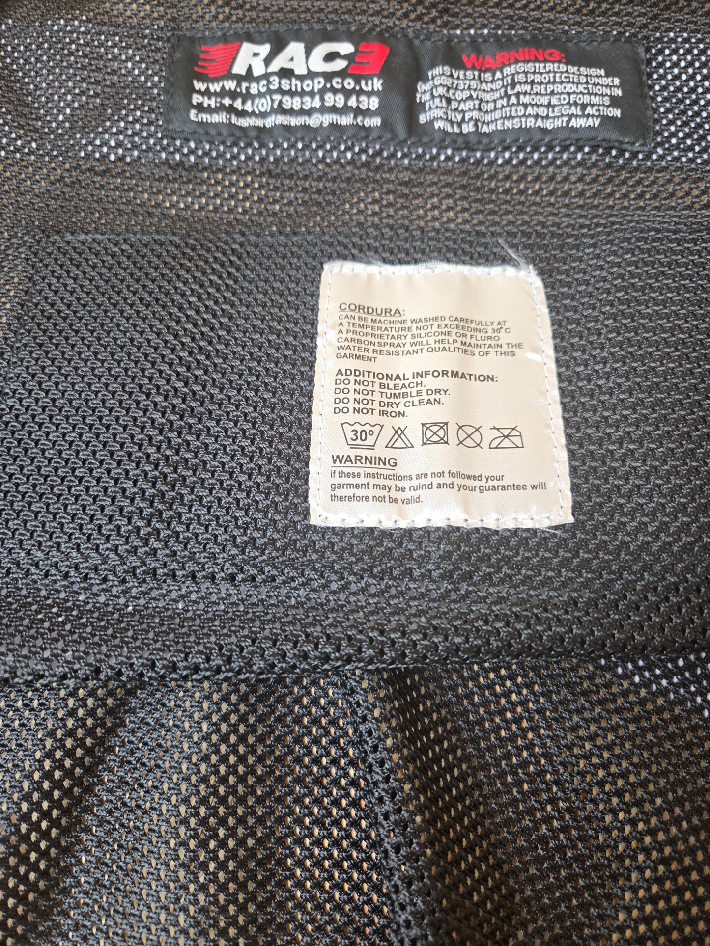 Black Security Tactical Vest With Klickfast Docks and Reflective Strips - One Size