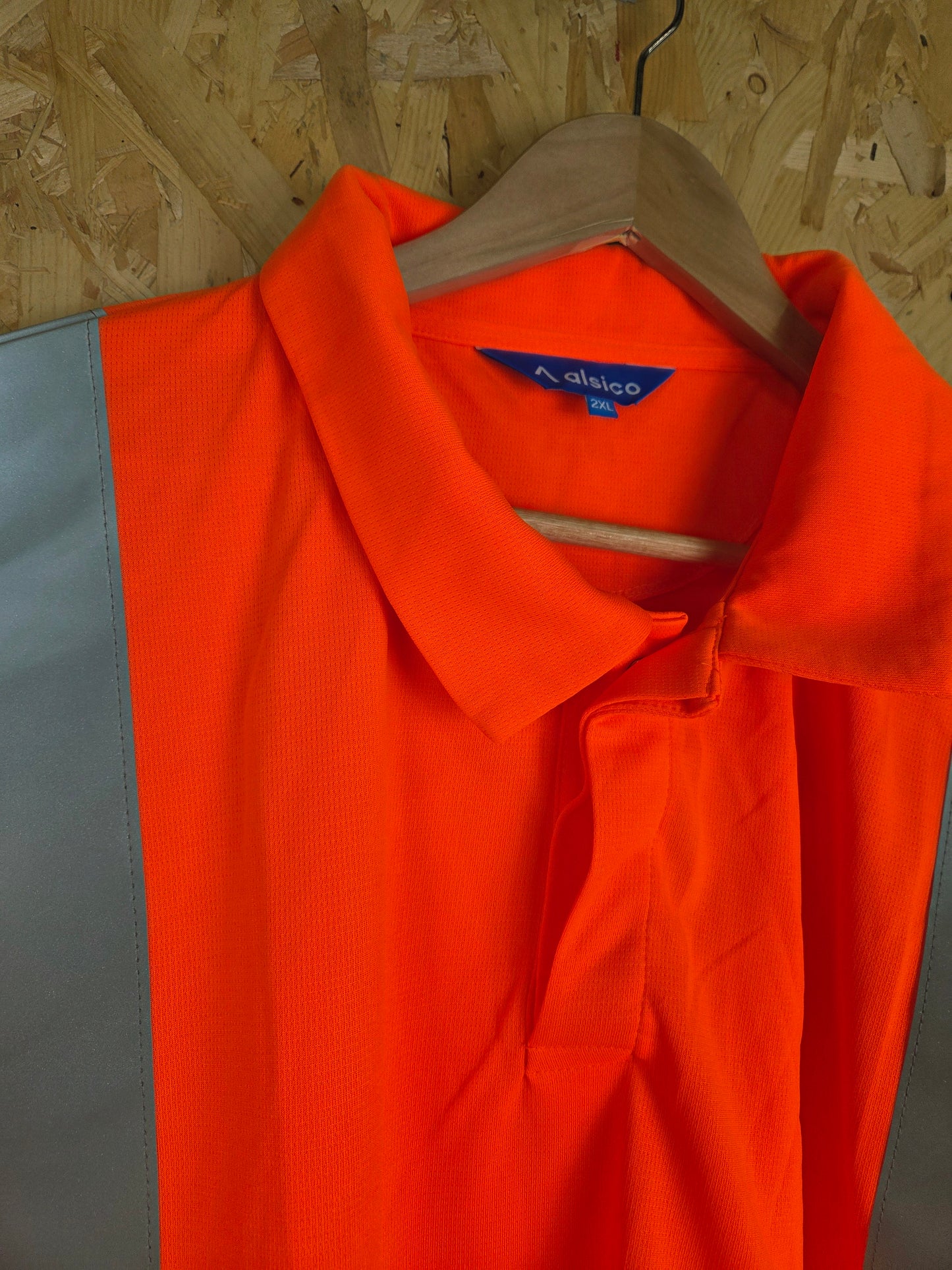 Orange Railway Hi-Vis Breathable Work T-Shirt Reflective Strips Size 2XL