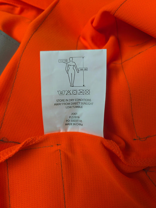 Orange Railway Hi-Vis Breathable Work T-Shirt Reflective Strips Size 2XL