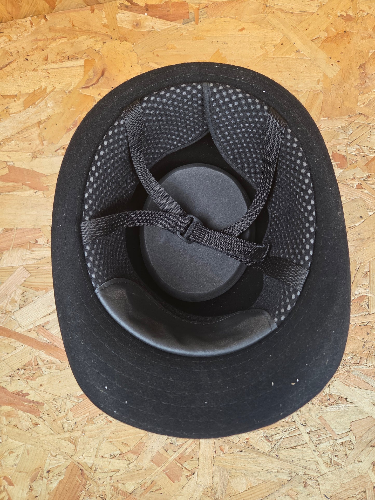 British Police Women Black Bowler - Blue Band